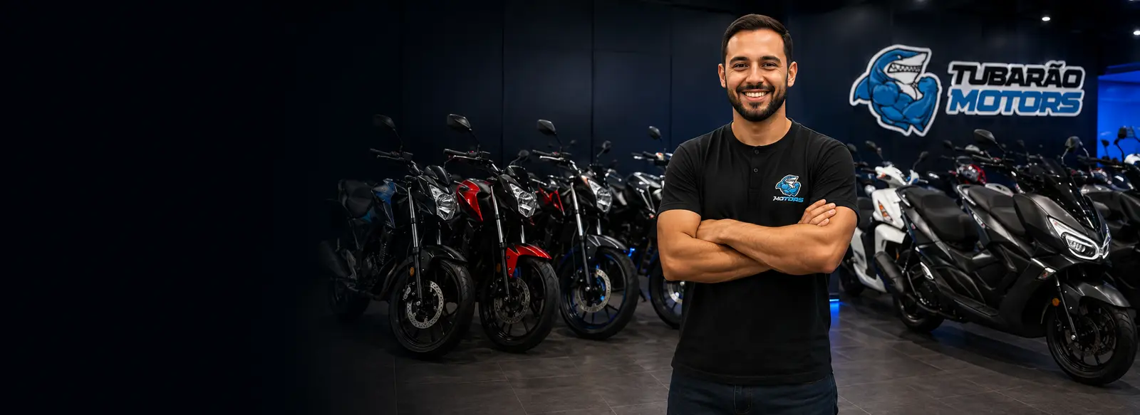 Aperto de mão fechando negócio de venda de moto